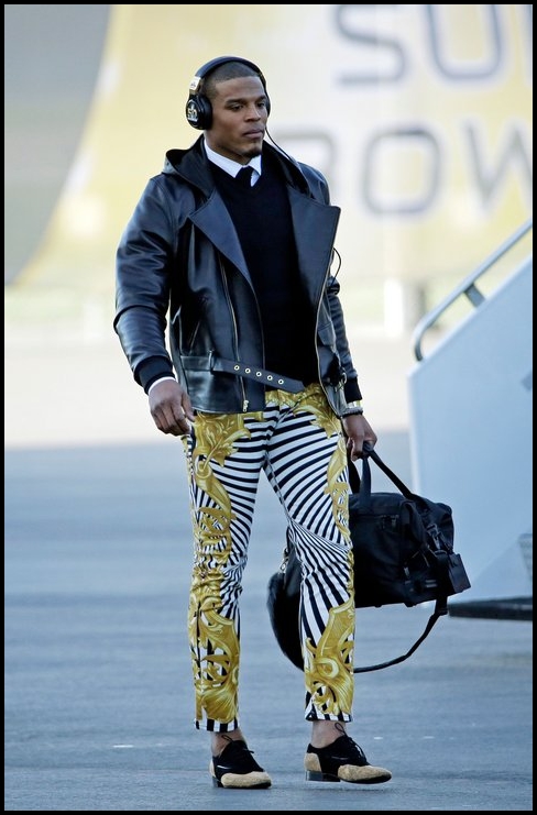 Hopefully these ugly pants won't be the only thing anyone remembers after Cam meets veteran QB, Peyton Manning, in the Super Bowl.